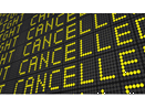 Departure Board Showing Cancelled Flights