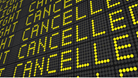 Departure board all flights cancelled